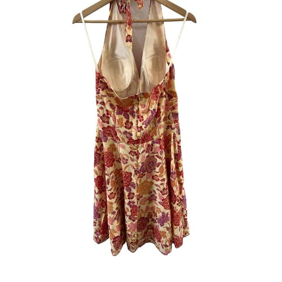 Philip Decaprio Womens Halter Neck Floral Mini Summer Dress Padded Size 8 | P303 - Picture 7 of 16